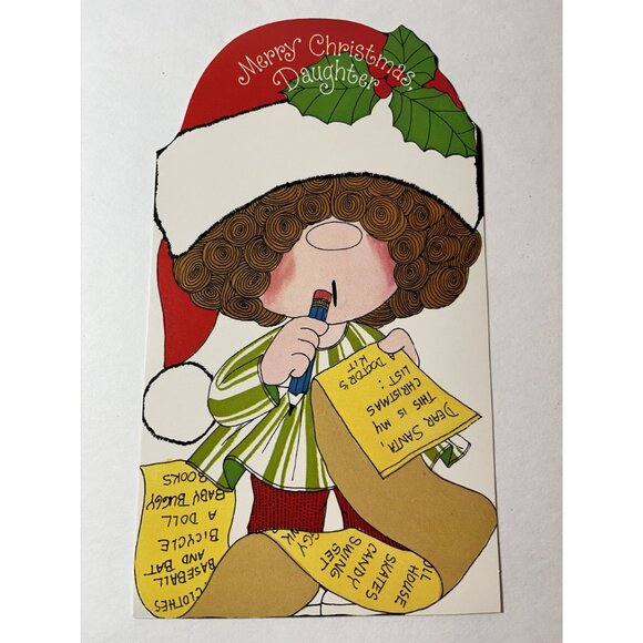 Vtg Merry Christmas Daughter Wish List Greeting Cards Anne Wingert Lot New READ - Picture 9 of 9